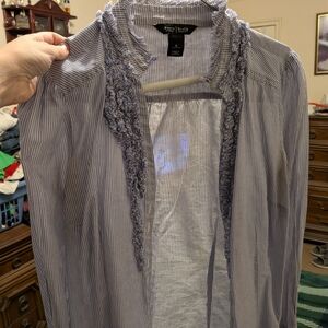 Women's Blue Striped Shirt